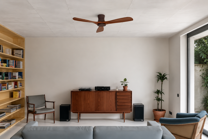 How to Style a Decorative Ceiling Fan in a Minimalist Room