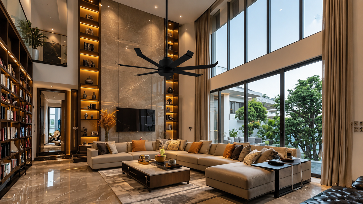 Ceiling Fan Specification for Large Rooms & High Ceilings: A CFM & Downrod Guide
