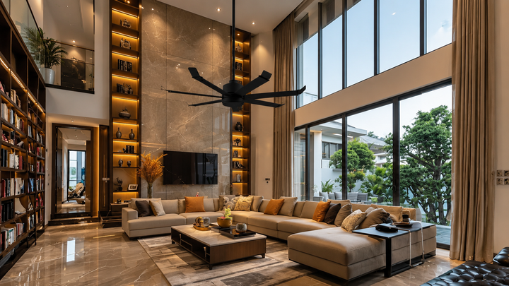 Ceiling Fan Specification for Large Rooms & High Ceilings: A CFM & Downrod Guide
