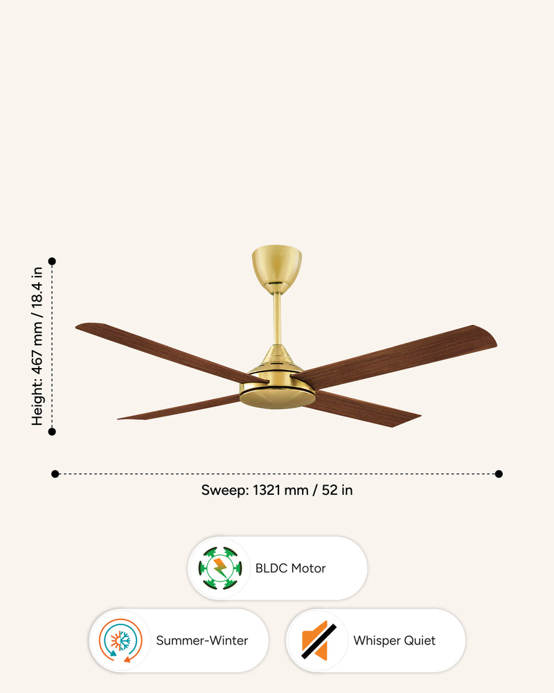Blades : Burma Teak Finish