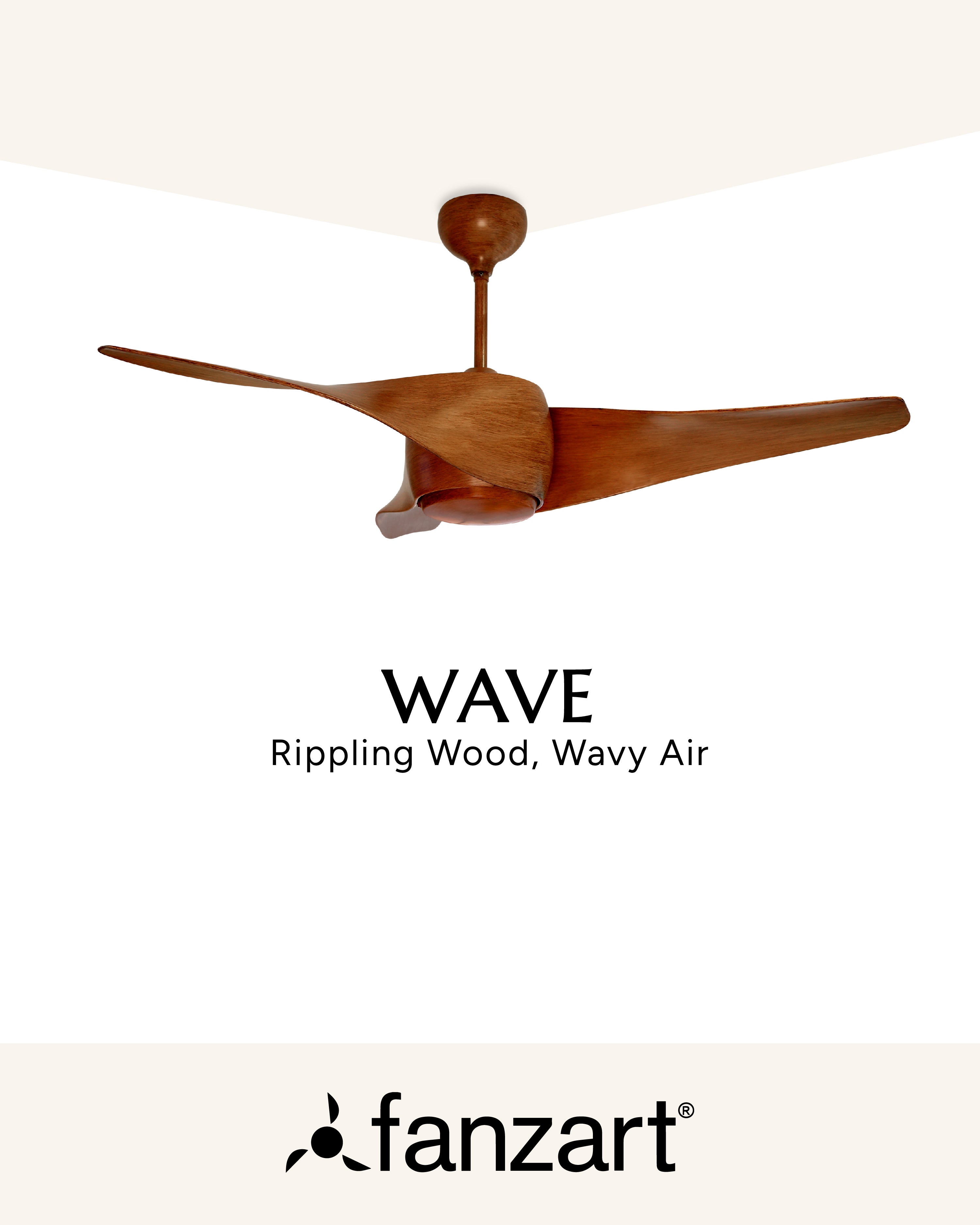 Wave Brown- Modern Wooden - FANZART FANS