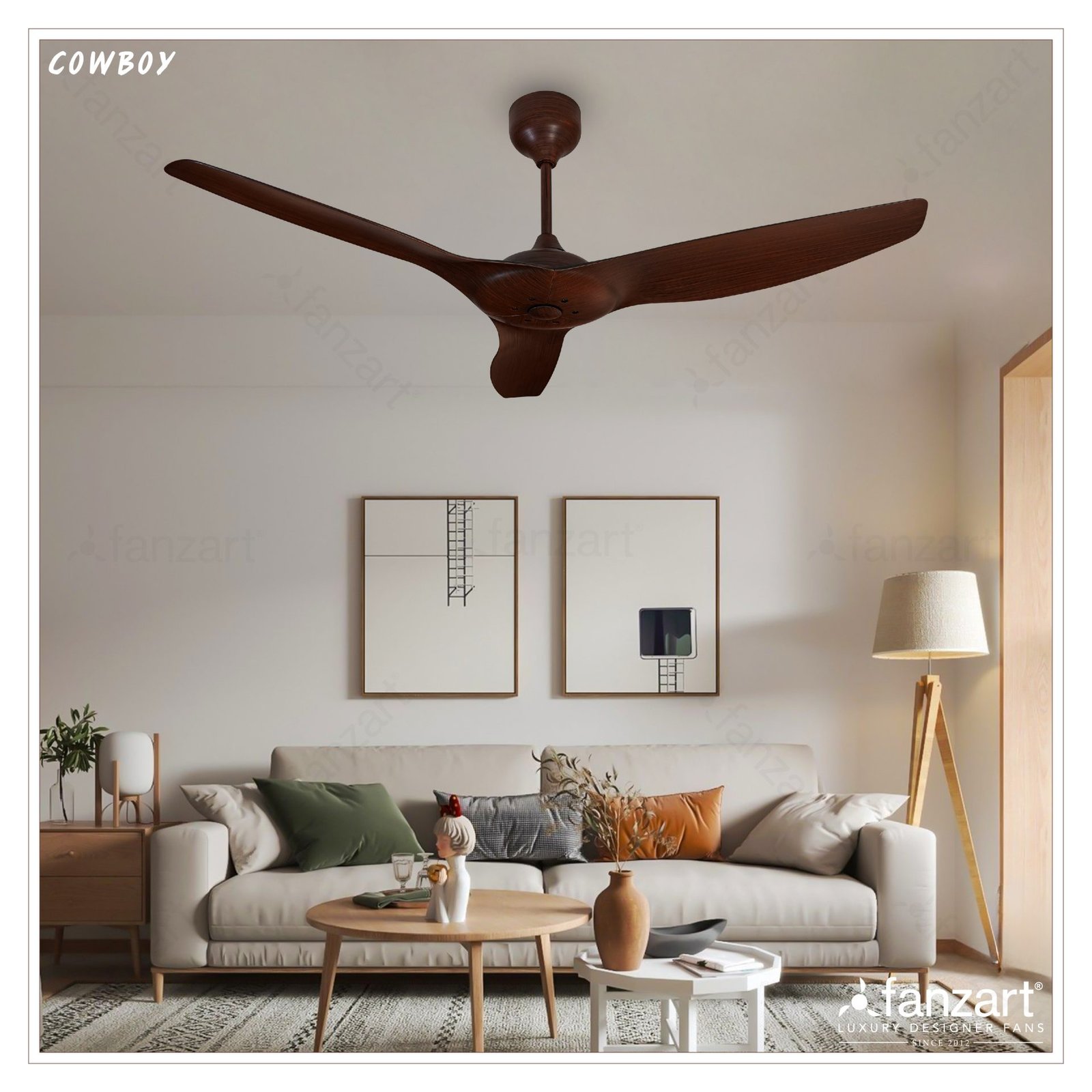 Cowboy 52 Contemporary Fan With 3x Premium ABS Blades In Dark   Cowboy 06 1920x1920 